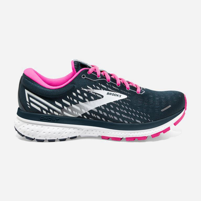 Brooks Ghost 13 Israel - Women's Road Running Shoes - ReflectivePond/Pink/Ice (39425-RQUZ)